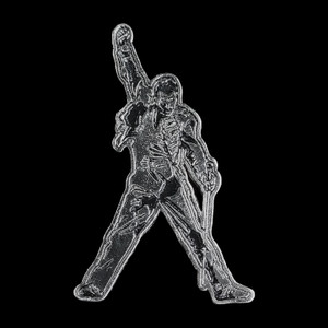 Queen - Freddie Mercury Fist 2" Metal Badge Pin