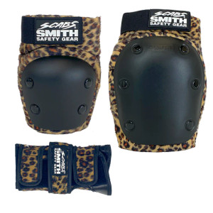 Smith Scabs - Adult 3 Pack Safety Gear Leopard Set 