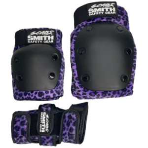 Smith Scabs - Youth 3 Pack Safety Gear Set - Purple Leopard 