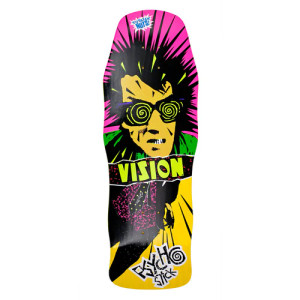 Vision Psycho Stick Modern concave Yellow Stain Skateboard Deck 10x29.7"