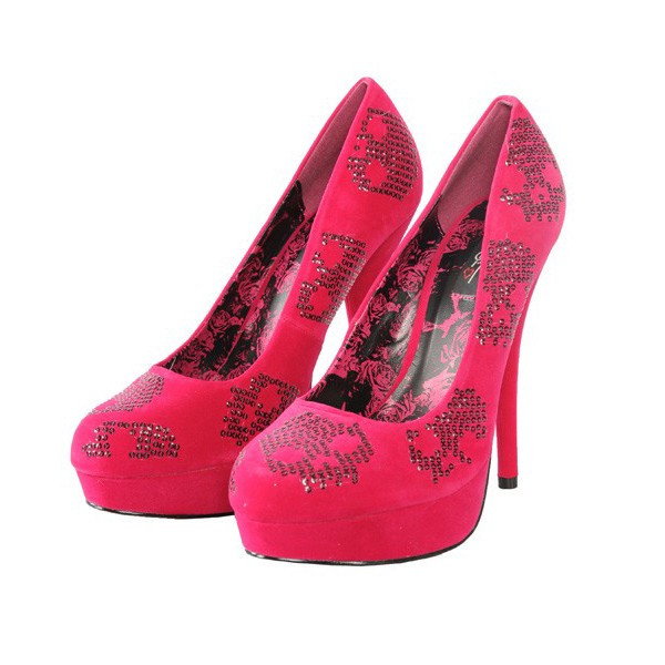 hot pink platform heels
