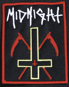 Midnight Inverted Cross 4.5x3.5" Embroidered Patch