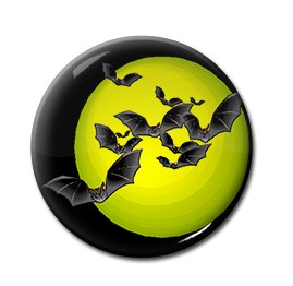Flying Bats 1" Pin