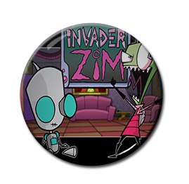 Invader Zim - Gir & Zim 1.5" Pin