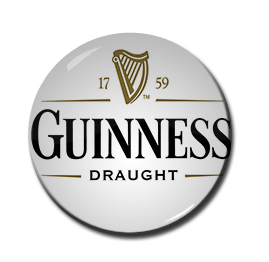 Guinness Draught White 1.5" Pin