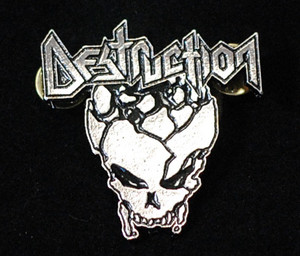 Destruction - Skull 2" Metal Badge Pin