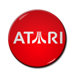 Atari Red 1.5" Pin