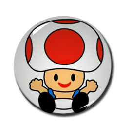 NES - Super Mario Toad 1.5" Pin