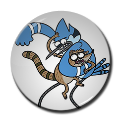 Mordecai and Rigby 1.5" Pin