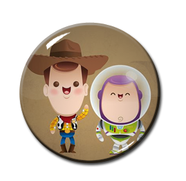 Chibi Buzz & Woody 1.5" Pin