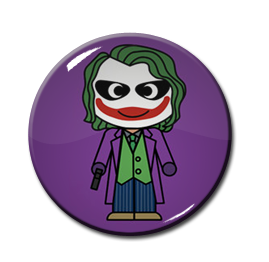 The Joker - Chibi Cartoon 1.5" Pin