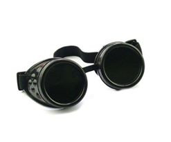 Jet Black Plain Welding Goggles