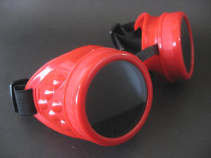 Cherry Red Plain Welding Goggles