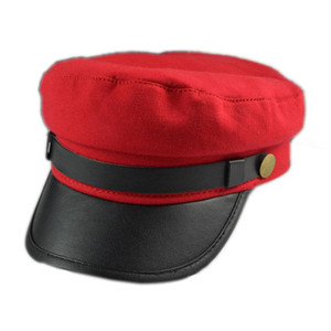 Military Style Kepi Hat in Red