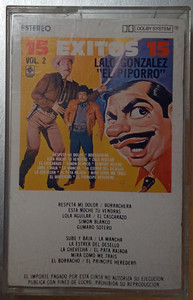 Lalo Gonzalez "El Piporro" - 15 Exitos  Cassette