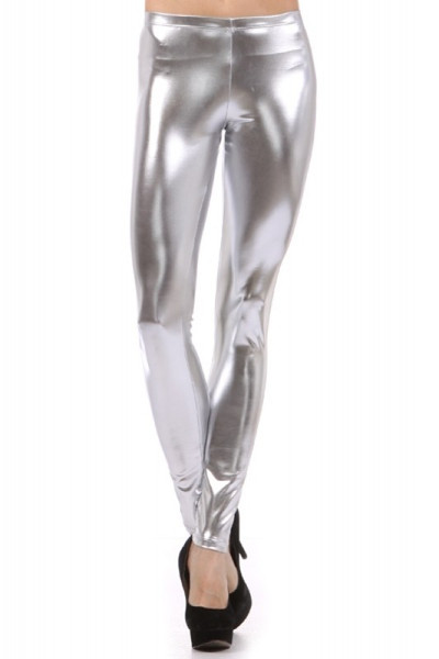 Hot Metalic Silver leggings