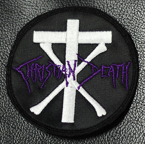 Christian Death Round Logo 3 1/4x3 1/4" Embroidered Patch