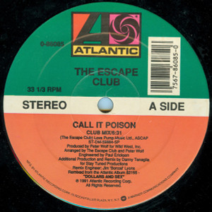 The Escape Club - Call It Poison Lp *Used