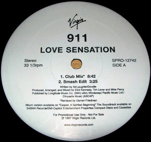 911 (4) – Love Sensation Lp *Used