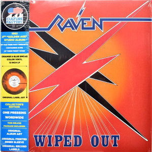 Raven - Wiped Out Uk Press Orange & Blue Smoke Collector'S Ed Vinyl Lp *New