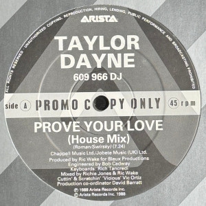 Taylor Dayne - Prove Your Love - Tell It To My Heart - Upon The Journey'S End ( Uk Promo ) Lp *Used