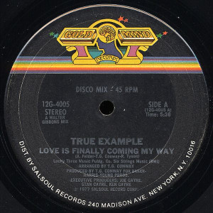 True Example - Love Is Finally Coming My Way Lp *Used