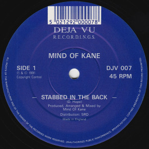Mind Of Kane - Stabbed In The Back Lp *Used