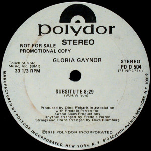 Gloria Gaynor - Substitute *Promo Copy* Lp *Used