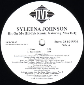 Syleena Johnson Featuring Mos Def – Hit On Me (Hi-Tek Remix) Lp *Used