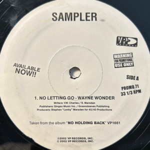 Wayne Wonder - No Letting Go Sampler Lp *Used