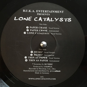 Lone Catalysts - Paper Chase Promo Single Lp *Used