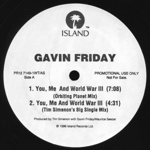 Gavin Friday - You, Me And World War Iii Remix Lp *Used