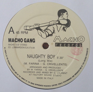 Macho Gang - Naughty Boy * German Press * Lp *Used