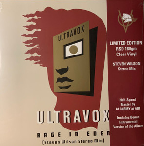 Ultravox - Rage In Eden Steven Wilson Stereo Mix Ltd Ed 180Gr Clear Vinyl Uk Press Lp *New