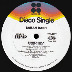 Sarah Dash - Sinner Man Lp *Used