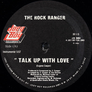 The Rock Ranger With The Invisibles & Sweet Talking J - Talk Up Lp *Used