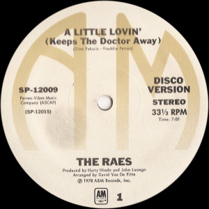 The Raes - A Little Lovin Lp *Used