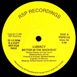 Lunacy - Better In The Backseat Lp *Used