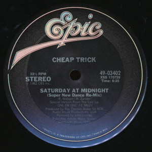 Cheap - Trick - Saturday At Midnight Single Lp *New