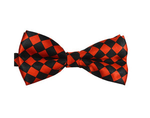 Red and Black Diamond Pattern Bow Tie