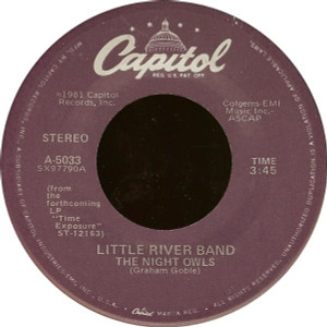 Little River Band The Night Owls * Used 7" Vinyl