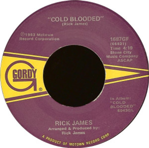 Rick James - Cold Blooded * Used 7" Vinyl