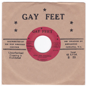 The Valentines (3) ?– Stop The Violence (Peace Treaty) * New 7" Vinyl