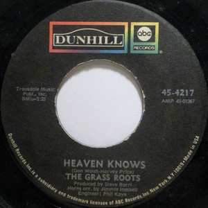 The Grass Roots - Heaven Knows * Used 7" Vinyl