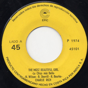 Charlie Rich - I Feel Like Going Home * Used 7" Vinyl