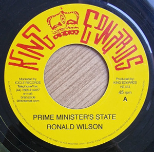 Ronald Wilson - Prime Minister * New 7" Vinyl