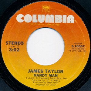 James Taylor (2) ?– Handy Man - Bartender'S Blues * Used 7" Vinyl