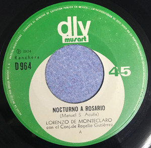 Lorenzo De Monteclaro - Nocturno A Rosario-Paloma Mensajera * Used 7" Vinyl