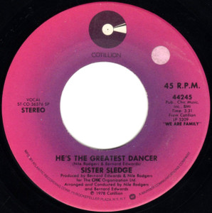 Sister Sledge - Somebody Loves Me - Hes The Greatest Dancer * Used 7" Vinyl
