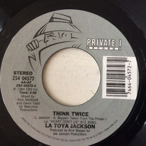 La Toya Jackson - Think Twice  7" Vinyl